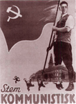 Kommunistisk valgplakat fra valget i 1935. (ABA)