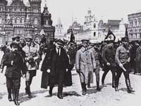 Lenin på den Røde Plads i Moskva