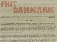 Det første nummer af det illegale blad Frit Danmark april 1942