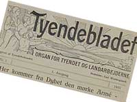 Første nr. af Tyendebladet fra 1907