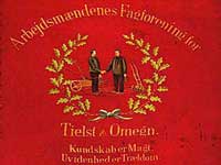 Arbejdsmændenes Fagforenings fane fra Tielst og omegn fra 1896