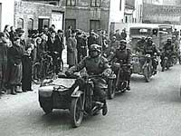 Hitler-Tysklands tropper kører ind i København 9. april 1940