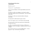 Claus Jensen, Dansk Metal - 1. maj tale 2013