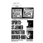 Sportsstjerner boykotter burger-bar, Ekstrabladet, 21. dec. 1983