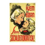 Valgplakat, Socialdemokratiet 1939 "For hjem og børn"