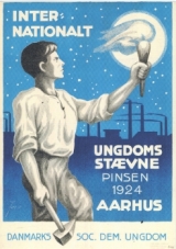 Plakat fra DSU's første store ungdomsstævne i 1924.