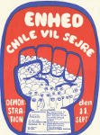 Demonstration, 1978 tegning: Paz Valenzuela Friedmann