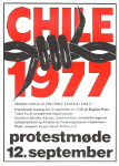 Protestmøde 1977, tegning: Finn Hauggard