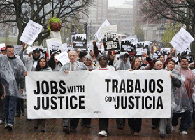 Demonstration 'Jobs with Justice'